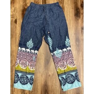 Sudara Punjammies Bohemian Pajama Lounge Pants Mandal Pattern Boho Size S